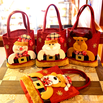 Υφασμάτινη δώρου τσάντα για τα Χριστούγεννα – φορητή τσάντα μήλου, μοντέρνο μινιμαλιστικό στυλ, μάρκα Qinbang (Υλικό: ύφασμα; Εφαρμόζεται: Χριστούγεννα)