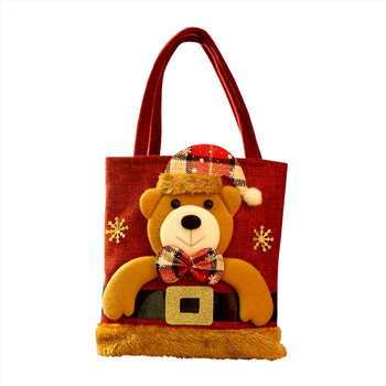 Υφασμάτινη δώρου τσάντα για τα Χριστούγεννα – φορητή τσάντα μήλου, μοντέρνο μινιμαλιστικό στυλ, μάρκα Qinbang (Υλικό: ύφασμα; Εφαρμόζεται: Χριστούγεννα)