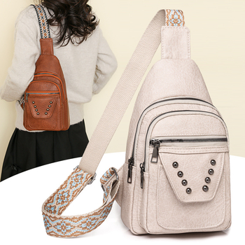 Γυναικεία PU δερμάτινη τσάντα στήθους – μαλακή κατασκευή, μεγάλη χωρητικότητας, φερμουάρ, εσωτερικές θήκες για κινητό και ταυτότητα, αστικός σχεδιασμός