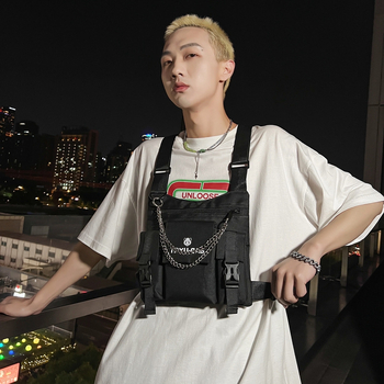 Унисекс чантичка за гърдите – уличен стил, многофункционална чанта, Oxford плат, цип, модел 6019 Tactical Pack