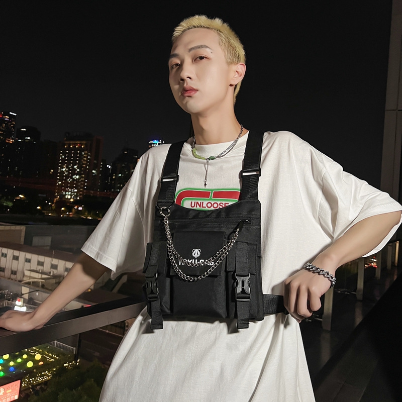 Унисекс чантичка за гърдите – уличен стил, многофункционална чанта, Oxford плат, цип, модел 6019 Tactical Pack