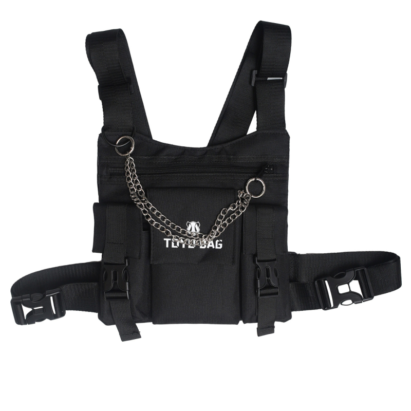 Унисекс чантичка за гърдите – уличен стил, многофункционална чанта, Oxford плат, цип, модел 6019 Tactical Pack