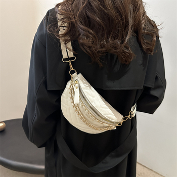 Γυναικεία τσάντα ώμου- crossbody, PU υλικό, εσωτερική επένδυση από νάιλον, οριζόντιου τετράγωνου σχήματος, φερμουάρ για το άνοιγμα, εσωτερικό τσεπάκι με φερμουάρ