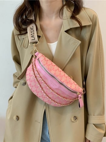 Crossbody chest bag – napi használatra, nagy kapacitás, PU bőr, cipzár, poliészter bélés, ID zseb, közepesen puha (PU; cipzár; poliészter; ID)