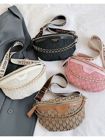 Crossbody chest bag – napi használatra, nagy kapacitás, PU bőr, cipzár, poliészter bélés, ID zseb, közepesen puha (PU; cipzár; poliészter; ID)