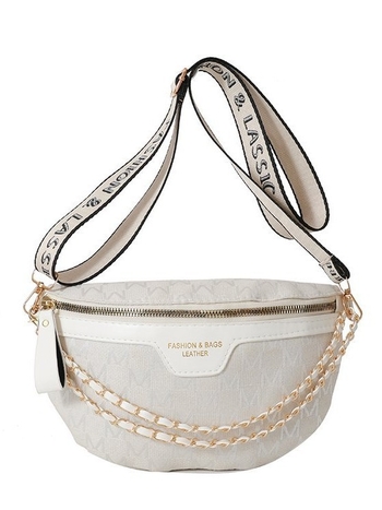 Crossbody chest bag – napi használatra, nagy kapacitás, PU bőr, cipzár, poliészter bélés, ID zseb, közepesen puha (PU; cipzár; poliészter; ID)