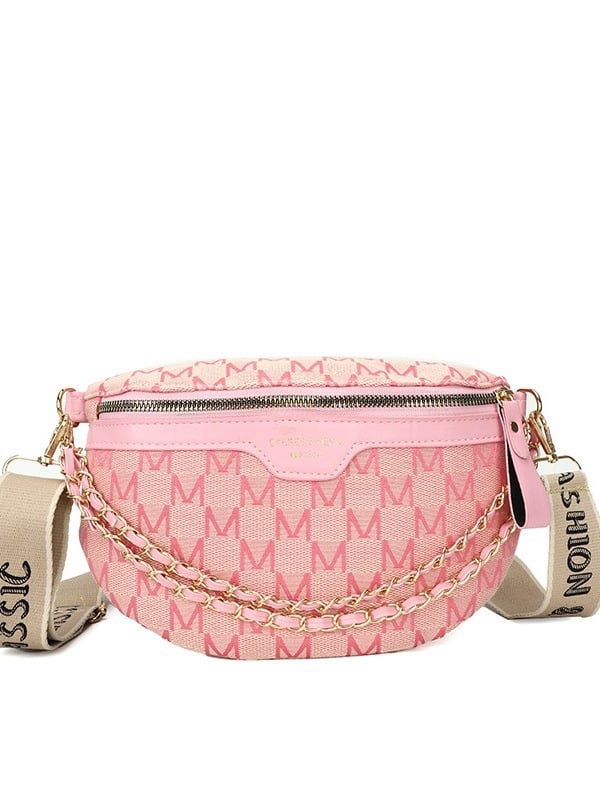 Crossbody chest bag – napi használatra, nagy kapacitás, PU bőr, cipzár, poliészter bélés, ID zseb, közepesen puha (PU; cipzár; poliészter; ID)