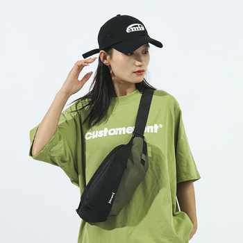 Unisex νάιλον τσαντάκι μέσης με φερμουάρ, θήκη για κινητό και εσωτερική θήκη με φερμουάρ, μαλακή επένδυση πολυεστέρα, ενδιάμεσο στρώμα