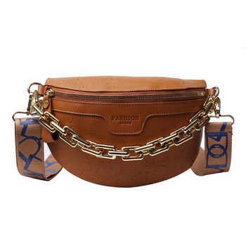 Geantă crossbody talie, PU, stil urban simplu, închidere cu fermoar, căptușeală poliester-cotton, buzunar intern cu fermoar