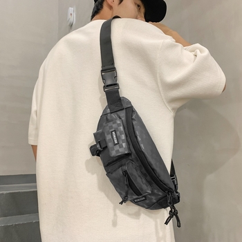Unisex Διασταυρούμενο Τσαντάκι – Υλικό PU, Λουρί με Αερόσωση, Εσωτερική Επένδυση Πολυεστέρα, Για Υπαίθριες Δραστηριότητες