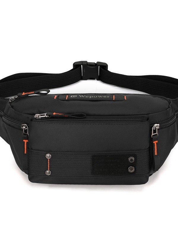 Vīriešu jostas soma no neilona, elpojoša, ģeometrisks raksts, poliesteru odere