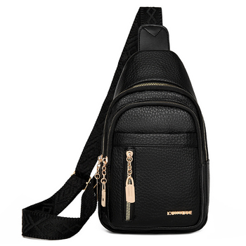 Дамска чанта PU кожа с цип; вътрешни джобове за телефон и карта, джоб с цип; подплата полиестер; марка Kuansen.