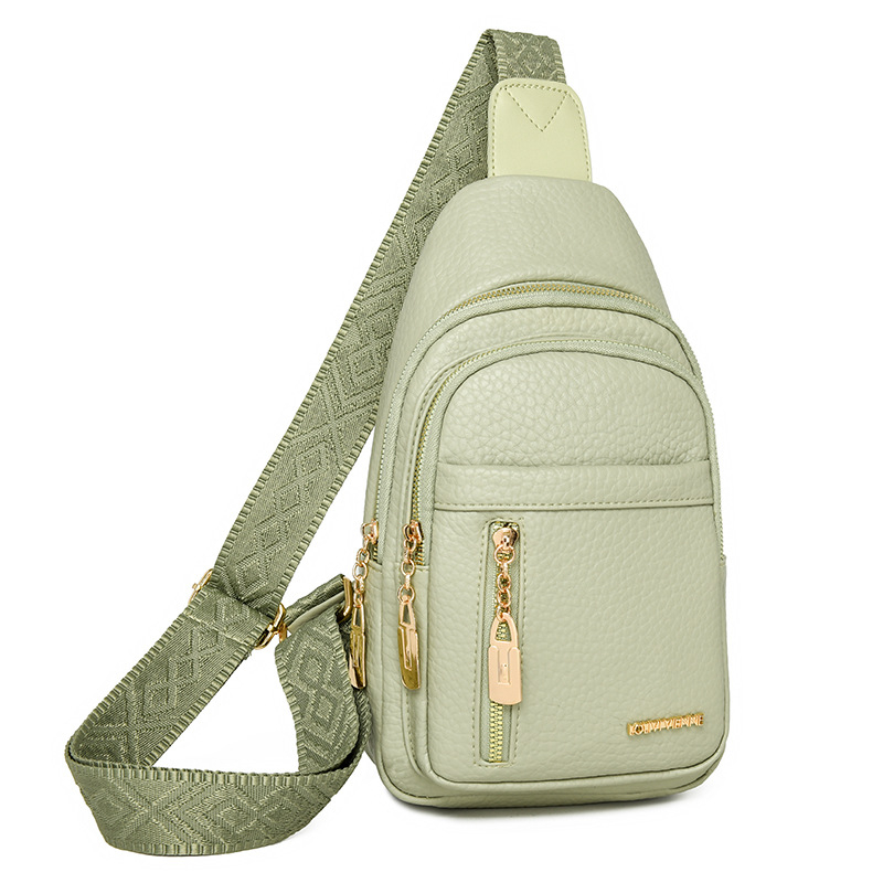 Дамска чанта PU кожа с цип; вътрешни джобове за телефон и карта, джоб с цип; подплата полиестер; марка Kuansen.