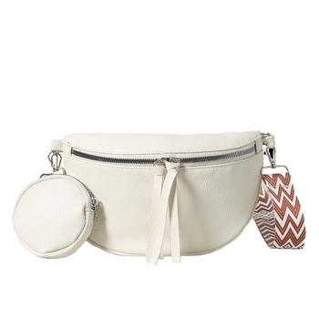 Geantă crossbody, simplitate urbană, material PU, formă orizontală pătrată, fermoar, căptușeală din nylon