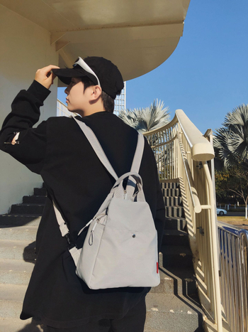 Unisex νάιλον ελαφριά πολυλειτουργική τσάντα στήθους, για αναψυχή και ταξίδια, με καμπύλη ιμάντα ώμου