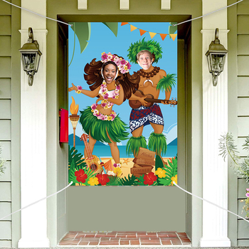 Μπάνερ με θεμα Χαβάη για αξεσουάρ φωτογράφισης σε πάρτι γενεθλίων, πολυεστέρας, μοντέρνο στυλ, αξεσουάρ διαμόρφωσης σκηνής (Χωρίς άδεια IP)