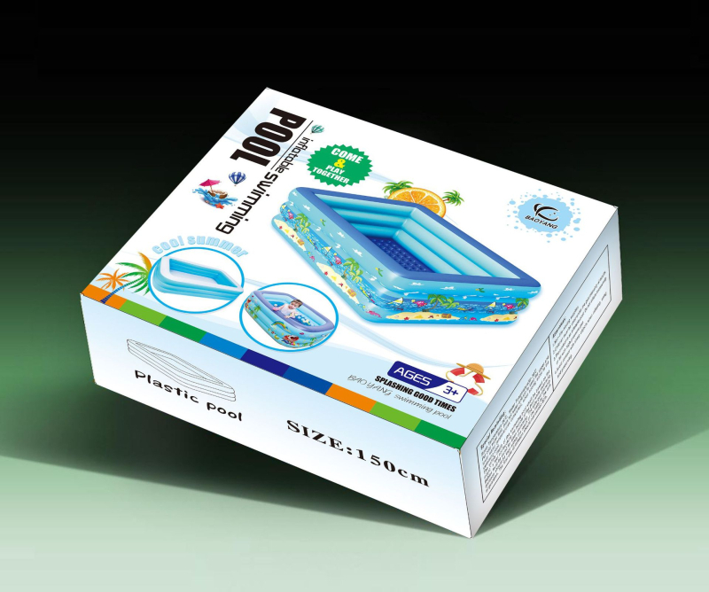 Φουσκωτή πισίνα οικιακής χρήσης – PVC, μοντέλο BY01, Baoyang, κατάλληλη για παιδικά παιχνίδια νερού και οικογενειακή εξωτερική κολύμβηση