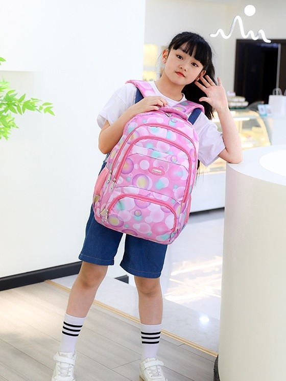 Unisex σακίδιο για μαθητές γυμνασίου – υλικό από μετάξι, καμπύλοι ιμάντες ώμου, παιδικό χαριτωμένο στυλ