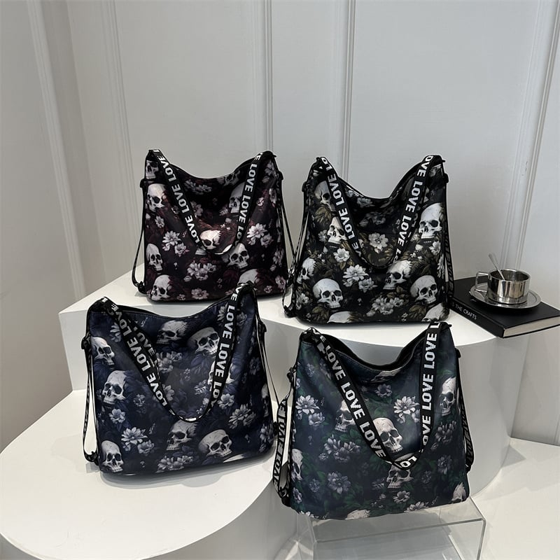 Geantă crossbody din nylon, stil găleată, închidere cu fermoar, căptușeală din poliester și buzunar secret cu fermoar