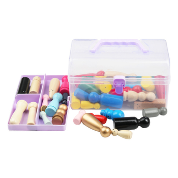 Ξύλινη εκπαιδευτική κούκλα σε καρτούν στυλ, γυαλισμένη επιφάνεια, κυκλοφορία Χειμώνας 2024