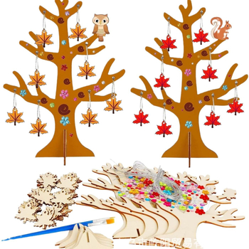 DIY дървен набор за великденски яйца – бук дърво, марка Yiyang, подвесни украси, модерен минималистичен стил