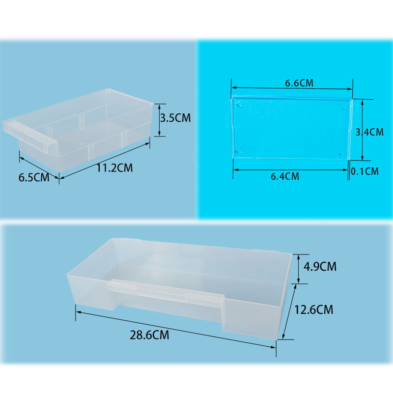 Weida plastikinė dalinių dėžutė su stalčiais, PP, anti-statine, sandėliavimui, blizgus paviršius
