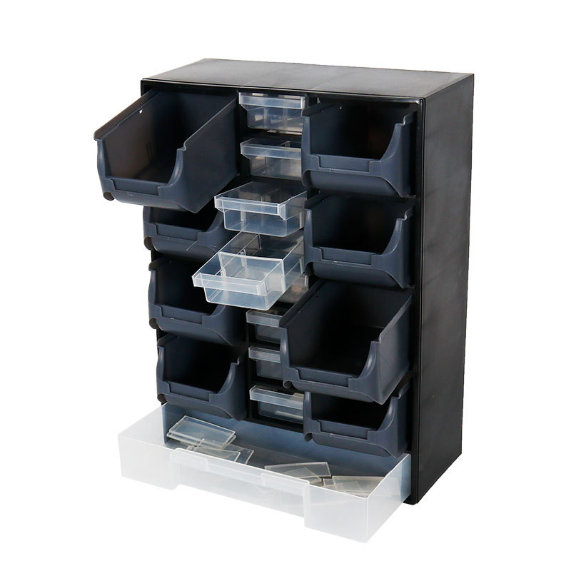 Weida plastikinė dalinių dėžutė su stalčiais, PP, anti-statine, sandėliavimui, blizgus paviršius