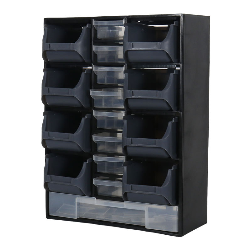 Weida plastikinė dalinių dėžutė su stalčiais, PP, anti-statine, sandėliavimui, blizgus paviršius