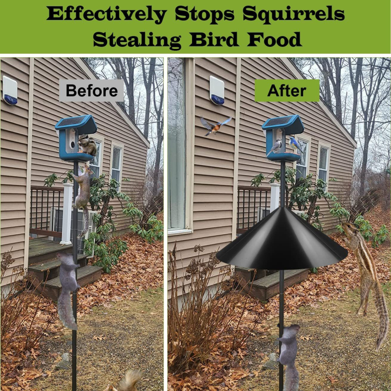 Plastikinė apsauga paukščių maistui su pasukamu kabliu ir pakabinimu