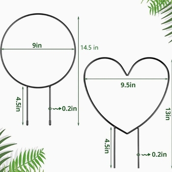 Μεταλλικό πλαίσιο αναρρίχησης σε σχήμα καρδιάς για τον κήπο – διακόσμηση φυτών και στήριξη