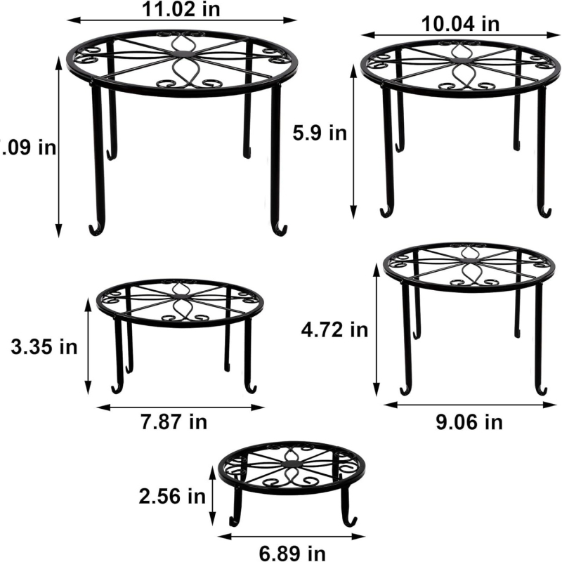 Suport pentru bonsai și flori pentru interior, metal, stil chinezesc (Material: Fier; Categorie: Ghivece/Flori; Utilizare: Casă)