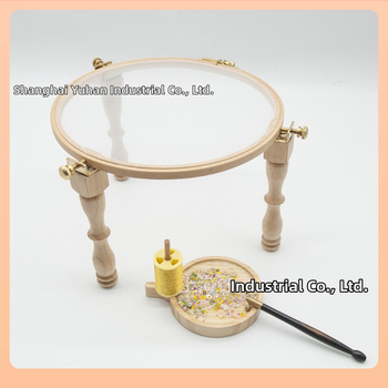 Στήριγμα κεντήματος – πόδια από ξύλο σημύδας, επιτραπέζιο πλαίσιο, ρύθμιση ύψους