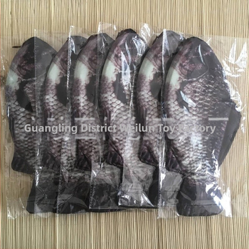 Плюшена чантичка за моливи с форма на риба, персонализирана, къс плюш, пълнеж PP памук, за възраст 14+