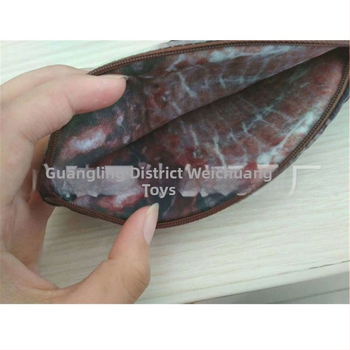 Плюшена чантичка за моливи с форма на риба, персонализирана, къс плюш, пълнеж PP памук, за възраст 14+