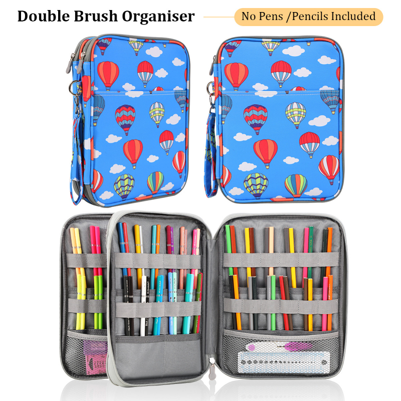 Geantă de depozitare pentru pensule de pictură, design imprimat, stil geantă de mână (Seri HS0288, material 600D Oxford)