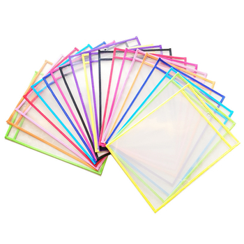 Чанта за документи, 30 бр. комплект, прозрачно PET, многоразова, марка Bohn, стил Socket/Creativity, плосък дизайн, тегло 40 g