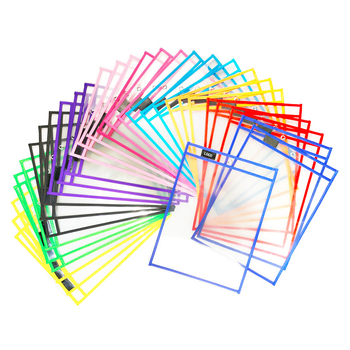 Чанта за документи, 30 бр. комплект, прозрачно PET, многоразова, марка Bohn, стил Socket/Creativity, плосък дизайн, тегло 40 g