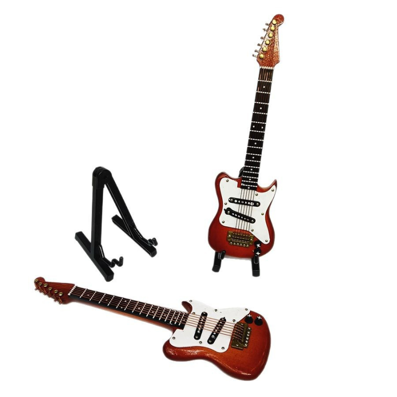 Mini drvena gitara za lutke, mjera 1:6/1:8/1:12, DIY dodaci za igru s hranom