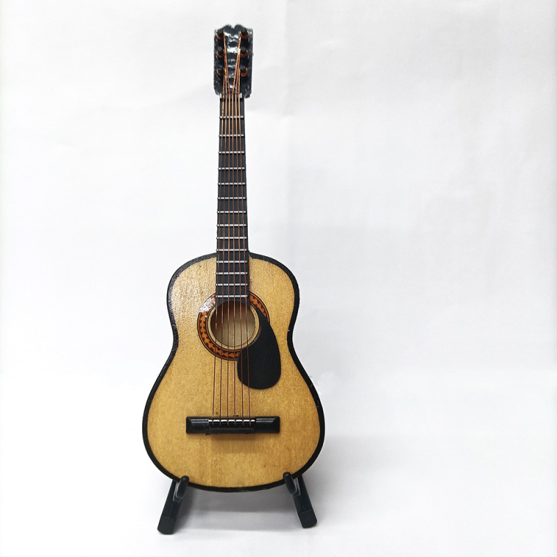 Mini drvena gitara za lutke, mjera 1:6/1:8/1:12, DIY dodaci za igru s hranom