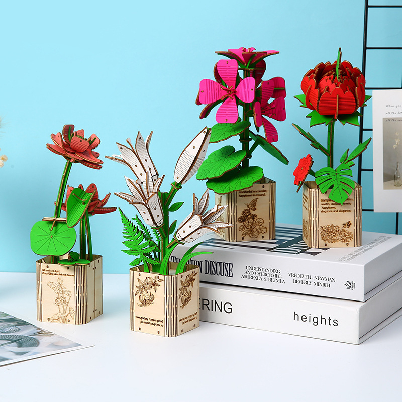 Дървен 3D пъзел за деца, многофункционален, DIY готов, персонализирана обработка, възраст 7–14 години