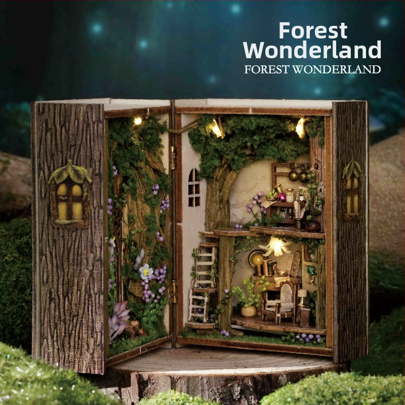 DIY дървен миниатюрен дом - ръчно изработена образователна играчка от Wise House, възраст 15–35