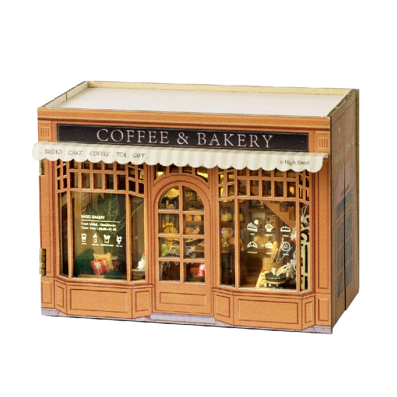 DIY ξύλινο μικρομοντέλο καλύβας-καταστήματος - χειροποίητο εκπαιδευτικό παιχνίδι από Wise House, ηλικίες 15–35