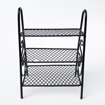 Метален мини модел къща за кукли за външна градина със многоетажен цветарник и рафт за обувки, DIY сглобяване