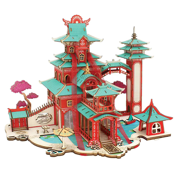 Koka Ferris Wheel 3D puzle rotaļlieta — demontāža un salikšana, intelektuālā attīstība, vecums 7–14 gadi, interaktīva