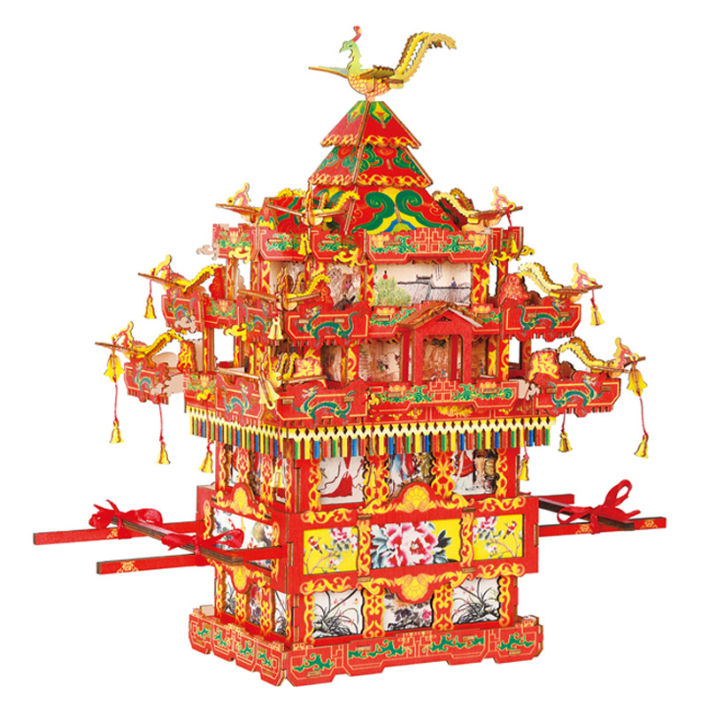 Koka Ferris Wheel 3D puzle rotaļlieta — demontāža un salikšana, intelektuālā attīstība, vecums 7–14 gadi, interaktīva