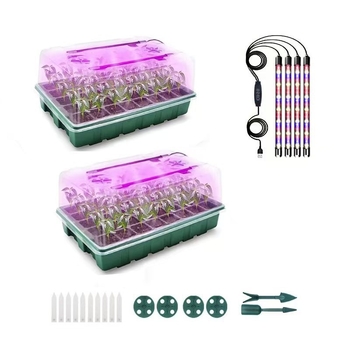 80-οπή δίσκος σποράς με σετ LED λαμπτήρα ανάπτυξης, PVC πλαστικό κουτί, IP45, 5V