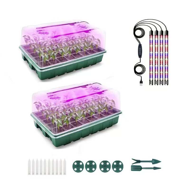 80-οπή δίσκος σποράς με σετ LED λαμπτήρα ανάπτυξης, PVC πλαστικό κουτί, IP45, 5V