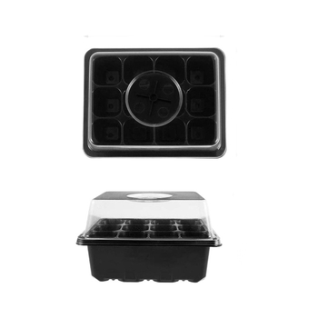 Θήκη φύτευσης σπορόφυτων – πλαστική, αναπνεύσιμη, διάφανη για τη μετάδοση του φωτός, ανθεκτική και εξοικονομεί νερό, με 6 ή 12 οπές, σετ τριών τεμαχίων