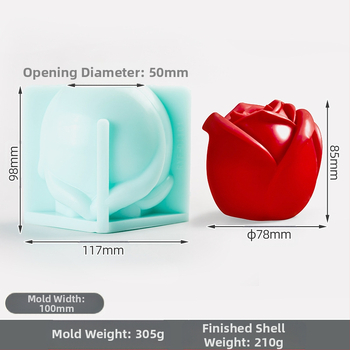 Φόρμα σιλικόνης για σοκολάτα με σχήμα τριαντάφυλλο – για διακόσμηση κέικ, Μάρκα Ruyi Square, Φόρμα ψησίματος/κέικ, Μοντέρνο απλό στυλ
