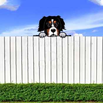 Ornament de grădină din fier, stil pastoral, cu un puiuț care privește prin gard, pentru gard și curte